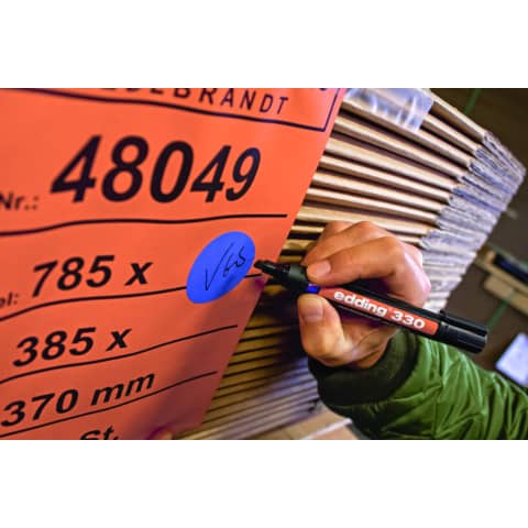 Marcatore permanente edding 330 punta scalpello 1-5 mm blu E-330 003